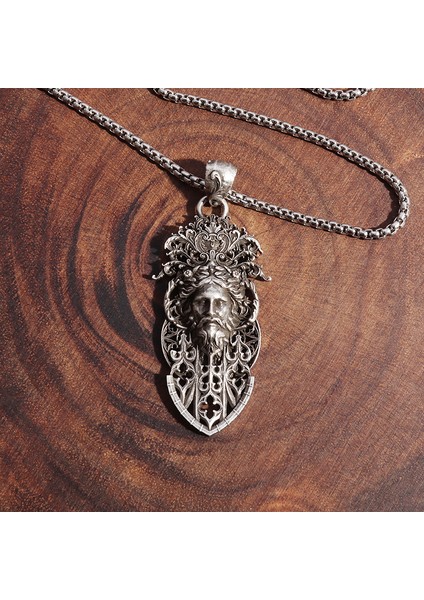 AL19579-GÜMÜŞ Klasik Melek Kolye Kolye El Yapımı Seraph Namaz Kolye Uzun Zincir Kolye Erkek Kadın Takı Yıldönümü Hediyesi (Yurt Dışından)
