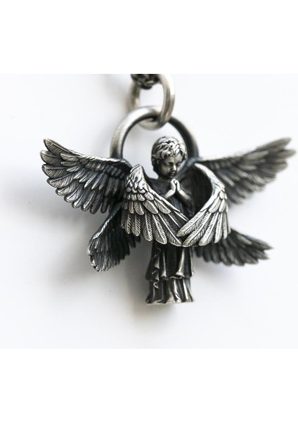 AL19579-GÜMÜŞ Klasik Melek Kolye Kolye El Yapımı Seraph Namaz Kolye Uzun Zincir Kolye Erkek Kadın Takı Yıldönümü Hediyesi (Yurt Dışından) fırsatları