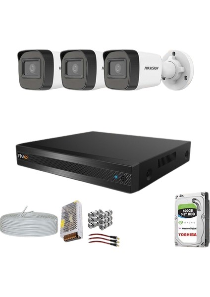 Hikvision Rv 3 Kamera Güvenlik Kamerası 500 GB HDD