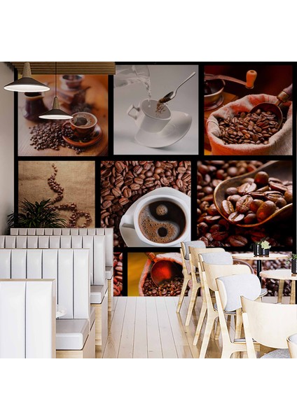 Kahveli Duvar Kağıdı Posterleri Cafe Duvar Kağıdı Baskı