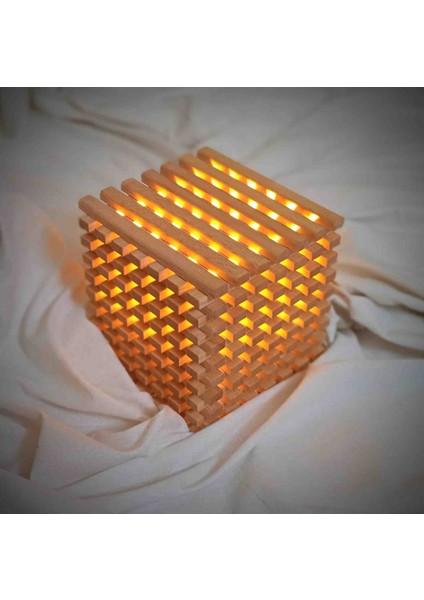 Cubo Ahşap Abajur
