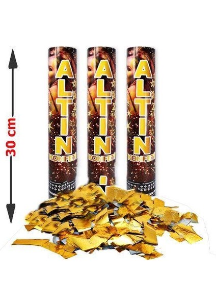 Konfeti Çeşitleri (Altın Renkli 30 Cm)