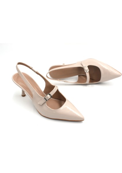 (Pine Cone) Topuklu Kadın Ayakkabı Ten