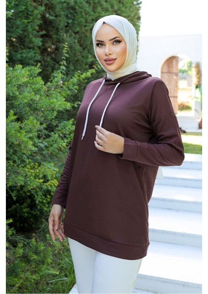 Muel Butik Kapşonlu Tunik Kahve - 10035.1778.