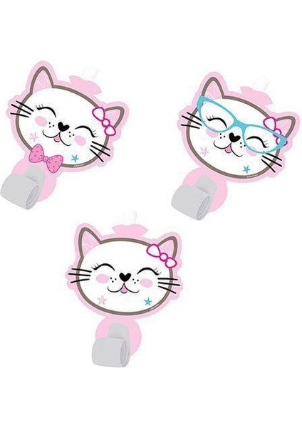 Miss Cat Kedi Parti Düdüğü 6 Adet