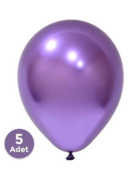 Mor Krom Balon 5 Adet (30 Cm)