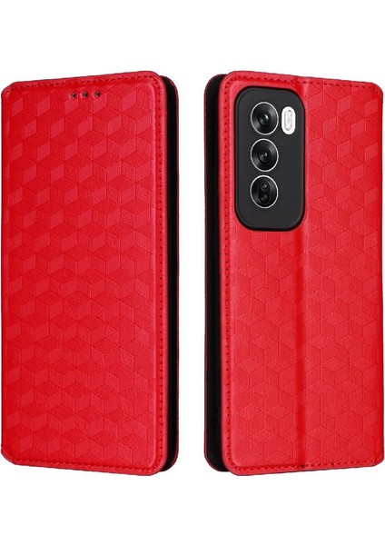 Oppo Oppo 12 5g Manyetik Kapatma Kart Yuvaları Tutucu Pu 3D Için Flip Case (Yurt Dışından)