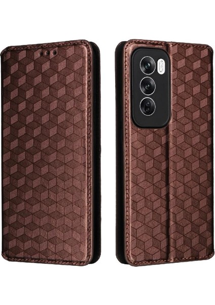 Oppo Oppo 12 5g Manyetik Kapatma Kart Yuvaları Tutucu Pu 3D Için Flip Case (Yurt Dışından)
