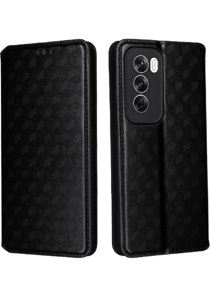 Oppo Oppo 12 5g Manyetik Kapatma Kart Yuvaları Tutucu Pu 3D Için Flip Case (Yurt Dışından)