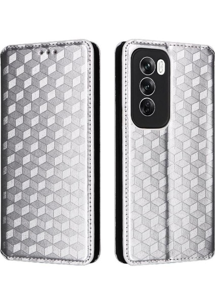 Oppo Oppo 12 5g Manyetik Kapatma Kart Yuvaları Tutucu Pu 3D Için Flip Case (Yurt Dışından)