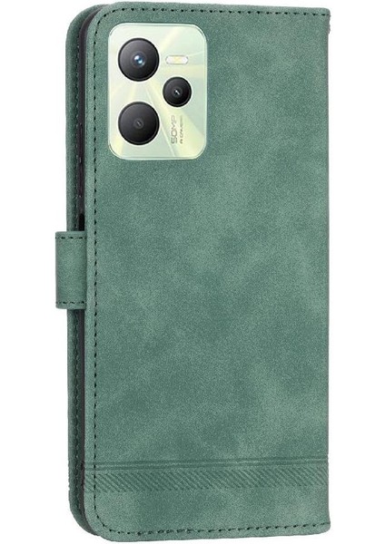 Realme C35 Manyetik Kapatma Bileklik Kart Yuvaları Premium Için Flip Case (Yurt Dışından) indirimleri