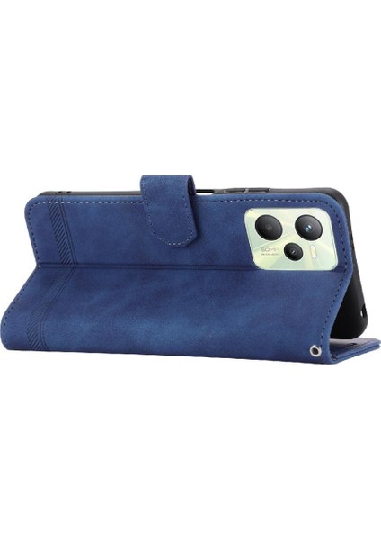 Realme C35 Manyetik Kapatma Bileklik Kart Yuvaları Premium Için Flip Case (Yurt Dışından) fırsatları