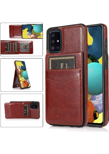 Kredi Manyetik Toka Kickstand ile Samsung Galaxy A51 5g ile Uyumlu (Yurt Dışından)