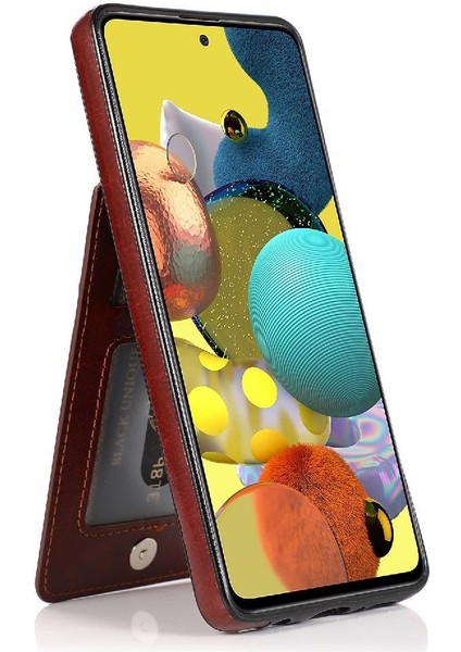 Kredi Manyetik Toka Kickstand ile Samsung Galaxy A51 5g ile Uyumlu (Yurt Dışından)