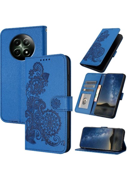 Realme 12 5g Kickstand Koruyucu Flip Folio Kitap Için Flip Case Kart ile (Yurt Dışından)