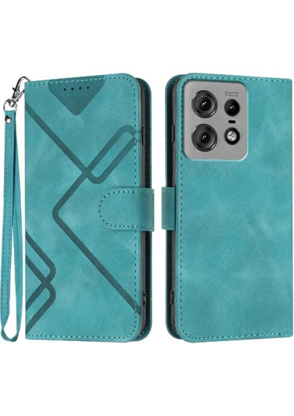 Motorola Kenar 50 Pro Manyetik Kapak Için Flip Case Kart Yuvası Standı ile Pu (Yurt Dışından)
