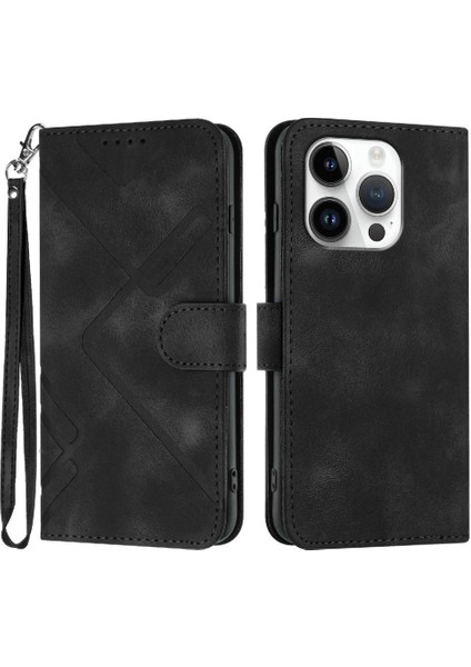 Kart Yuvası ile IPhone 16 Pro Max Pu Deri Manyetik Kapak Için Flip Case (Yurt Dışından)