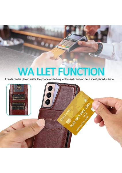 Samsung Galaxy S22 Artı Manyetik Toka Kickstand Kart ile Uyumlu (Yurt Dışından)