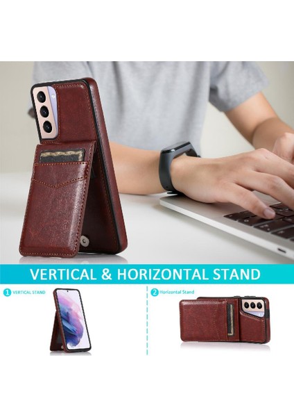 Samsung Galaxy S22 Artı Manyetik Toka Kickstand Kart ile Uyumlu (Yurt Dışından)