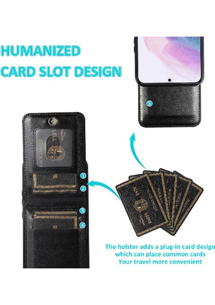 Samsung Galaxy S24 Premium Deri Kart Tutucu Manyetik ile Uyumlu (Yurt Dışından) modelleri