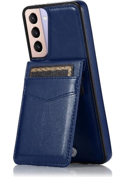 Kredi Kartı Toka ile Samsung Galaxy S21 Premium Deri ile Uyumlu (Yurt Dışından)