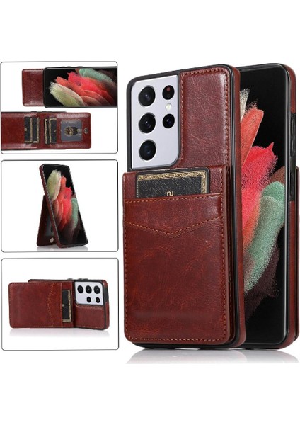 Samsung Galaxy S21 Ultra Premium Deri Manyetik Toka ile Uyumlu (Yurt Dışından)