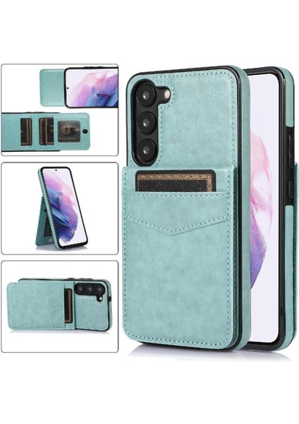 Samsung Galaxy S24 Premium Deri Kart Tutucu Manyetik ile Uyumlu (Yurt Dışından)
