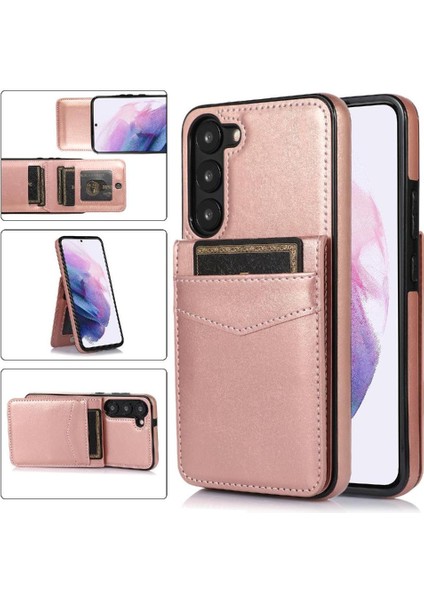 Samsung Galaxy S24 Premium Deri Kart Tutucu Manyetik ile Uyumlu (Yurt Dışından)