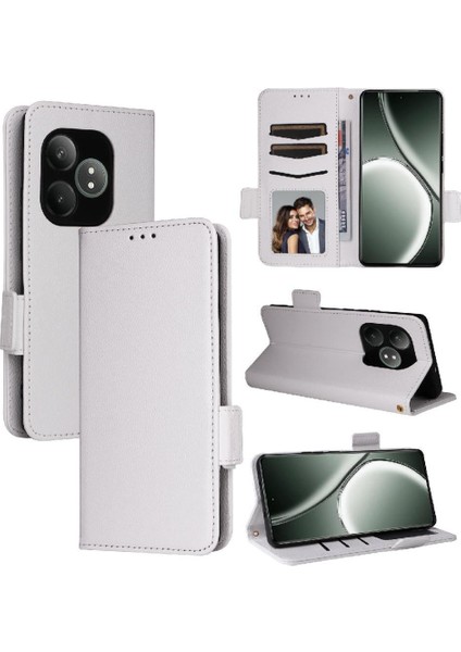 Realme Gt 6 Için Flip Case Pu Deri Manyetik Cüzdan Yan Toka Kartı (Yurt Dışından)
