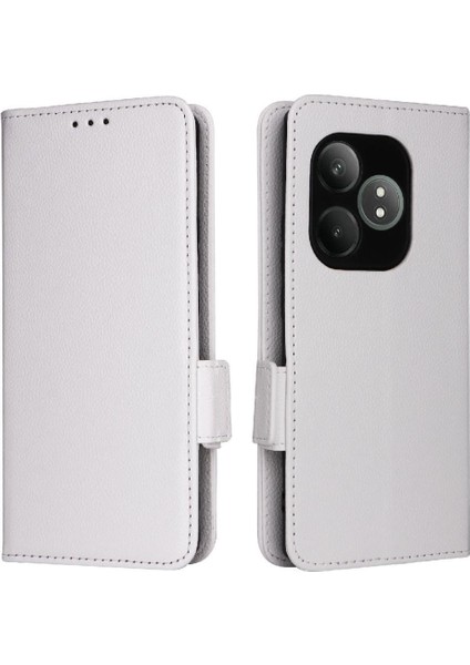 Realme Gt 6 Için Flip Case Pu Deri Manyetik Cüzdan Yan Toka Kartı (Yurt Dışından)