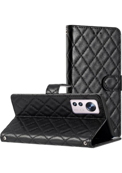 Xiaomi 12 Lite Için Flip Case Pu Deri Cüzdan Kart Yuvaları Tutucu Tpu Folio (Yurt Dışından)