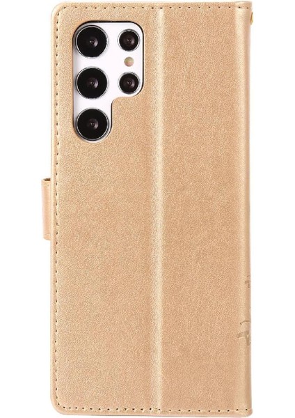 Samsung Galaxy S22 Için Filp Durumda Ultra 5g Bilek Kayışı Kart Tutucu Pu (Yurt Dışından)