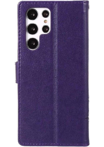 Samsung Galaxy S24 Ultra Kart Tutucu Kickstand Pu Deri Için Filp Durumda (Yurt Dışından) modelleri