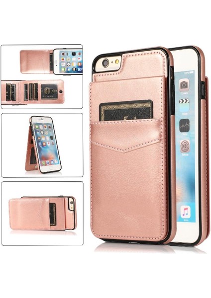 IPhone 6 Plus/6s Plus Kart Tutucu Manyetik Toka Kickstand ile Uyumlu (Yurt Dışından)