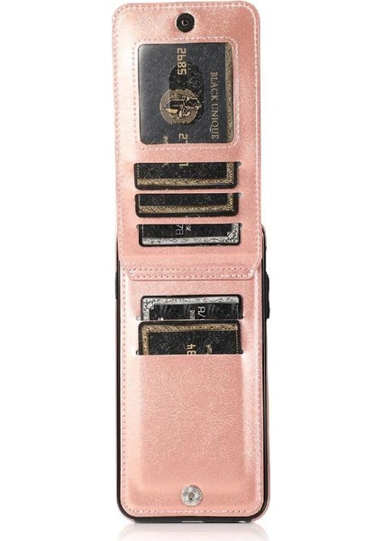 Kredi Kartı Kılıfı ile IPhone 7/8 Manyetik Toka Kickstand ile Uyumlu (Yurt Dışından)