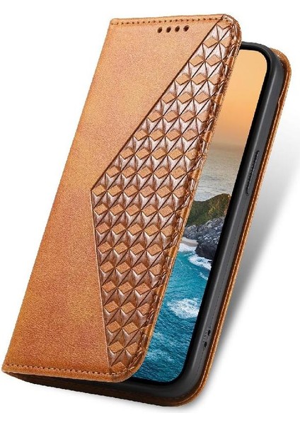 Samsung Galaxy M34 5g Eşkenar Dörtgen Şekli Cüzdan Günlük Kullanım El Için Flip Case (Yurt Dışından)