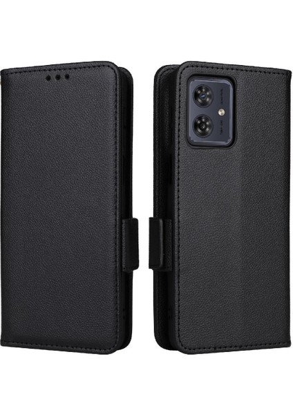 Motorola Moto G64 5g Yan Toka Kart Yuvaları Tutucu Manyetik Pu (Yurt Dışından)