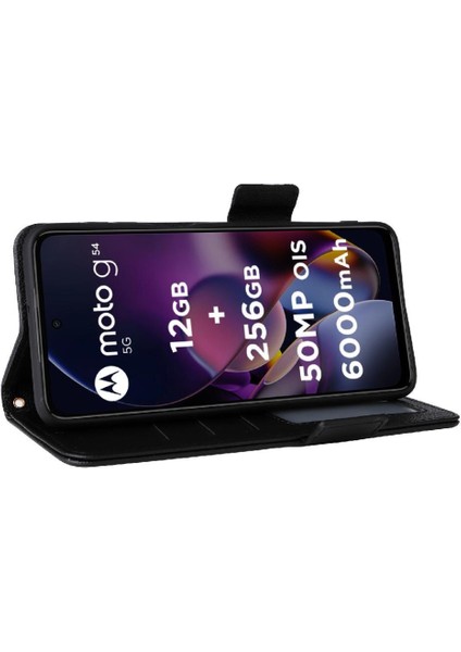 Motorola Moto G64 5g Yan Toka Kart Yuvaları Tutucu Manyetik Pu (Yurt Dışından)