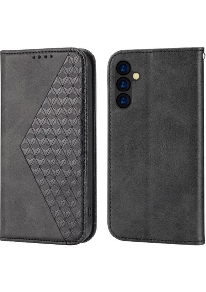 Samsung Galaxy M14 5g Için Flip Case Standı Cüzdan El Kayışı Eşkenar Dörtgen Şekli (Yurt Dışından)