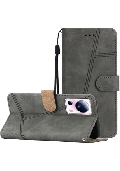 Xiaomi 13 Lite Için Flip Case Tam Koruma Bilek Kayışı Flip Folio Kart (Yurt Dışından)