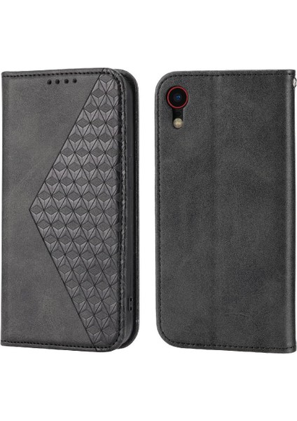 IPhone Xr Günlük Kullanım Için Flip Case Eşkenar Dörtgen Şekli Cüzdan Standı El Kayışı (Yurt Dışından)