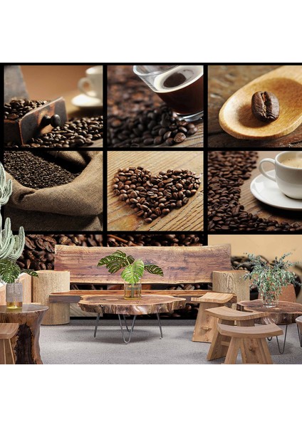Kahveli Duvar Kağıdı Posterleri Cafe Duvar Kağıdı Baskı