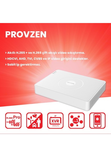 Rv Hikvision 10 Kamera Güvenlik Kamerası 20MT Gece Görüş