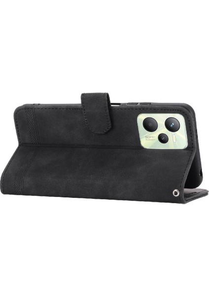 Realme C35 Manyetik Kapatma Bileklik Kart Yuvaları Premium Için Flip Case (Yurt Dışından) fırsatları