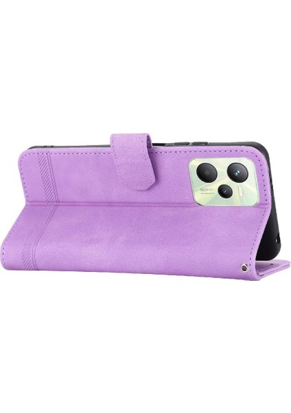 Realme C35 Manyetik Kapatma Bileklik Kart Yuvaları Premium Için Flip Case (Yurt Dışından) fırsatları