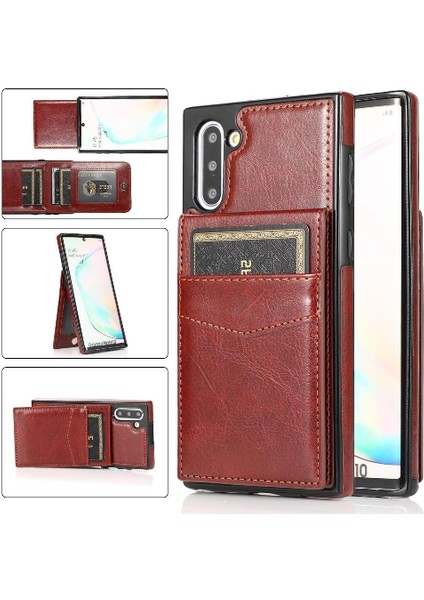 Samsung Galaxy NOTE10 Manyetik Toka Kickstand Vaka Kartı ile Uyumlu (Yurt Dışından)