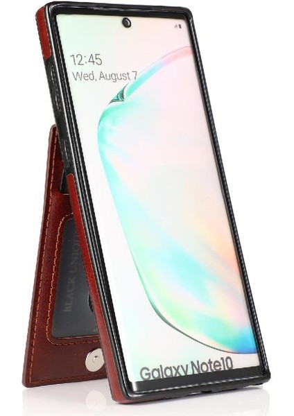 Samsung Galaxy NOTE10 Manyetik Toka Kickstand Vaka Kartı ile Uyumlu (Yurt Dışından)