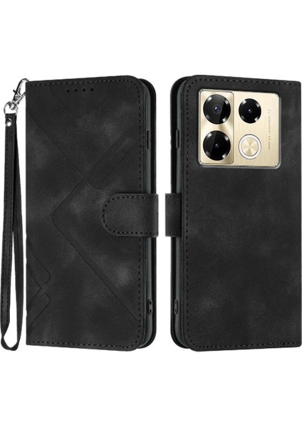 Kart Yuvası Standı ile Infinix Not 40 Pro 4g/5g Pu Deri Için Flip Case (Yurt Dışından)