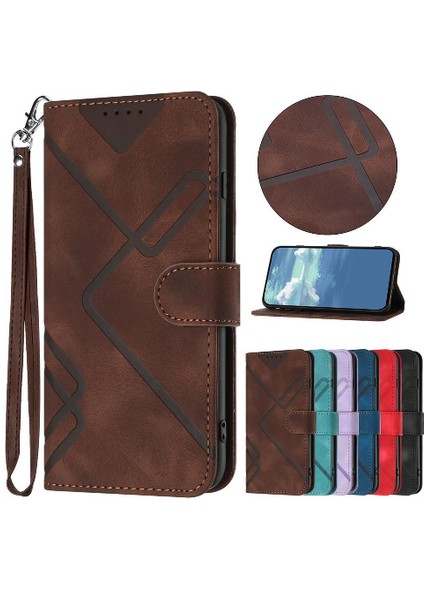 Kart Yuvası Standı Pu Flip ile Xiaomi Poco F6 Manyetik Kapak Için Flip Case (Yurt Dışından)