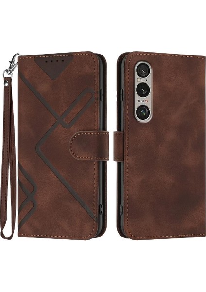 Sony Xperia 1VI 2024 Flip Cüzdan Için Flip Case Pu Deri Kart Yuvası ile (Yurt Dışından)